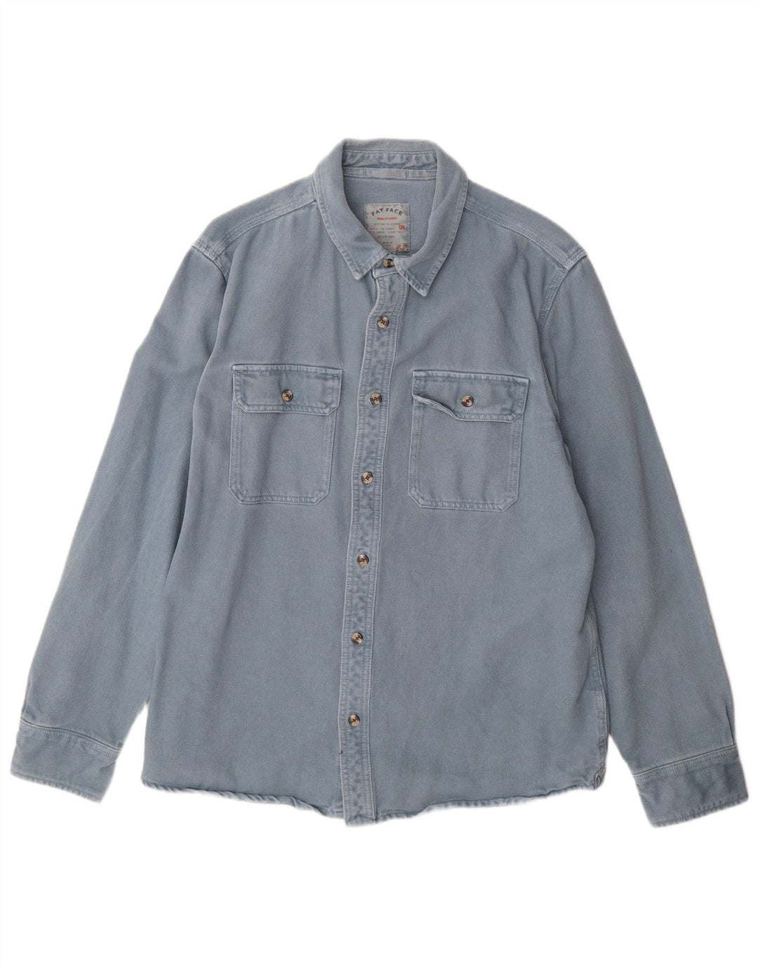 Camicia di jeans da uomo Fat Face grande in cotone blu