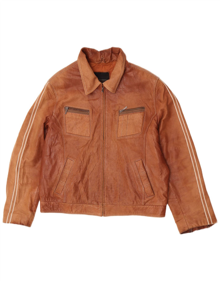 David Moore Giacca in pelle da uomo IT 54 2XL Marrone