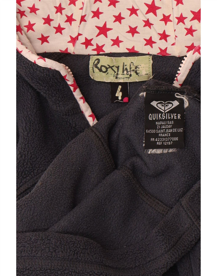 Giacca in pile con cappuccio Roxy da donna Quiksilver US 4 Small poliestere blu navy