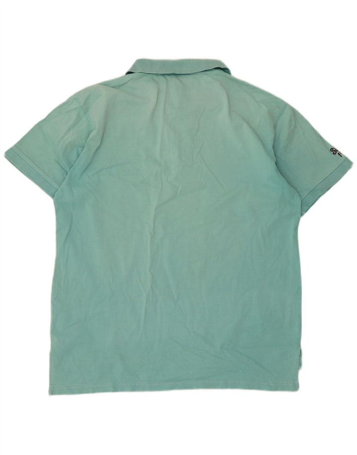 Polo grafica da uomo Umbro grande in cotone turchese
