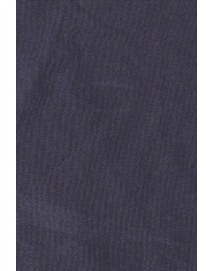 Panca Top grafico da uomo a maniche lunghe XL in cotone color block blu navy