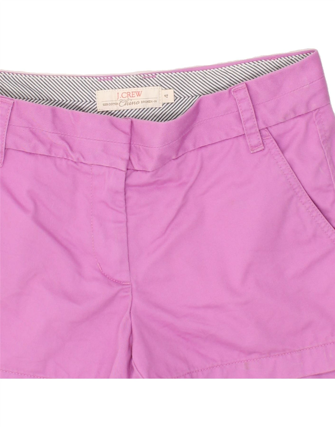 J. CREW Womens Broken In Chino Shorts US 4 Small W30  Pink Cotton | Vintage J. Crew | Thrift | Second-Hand J. Crew | Used Clothing | Messina Hembry 