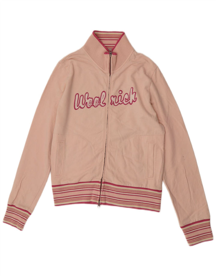 Giacca da ginnastica da donna con grafica Woolrich UK 14 Medium Pink Striped
