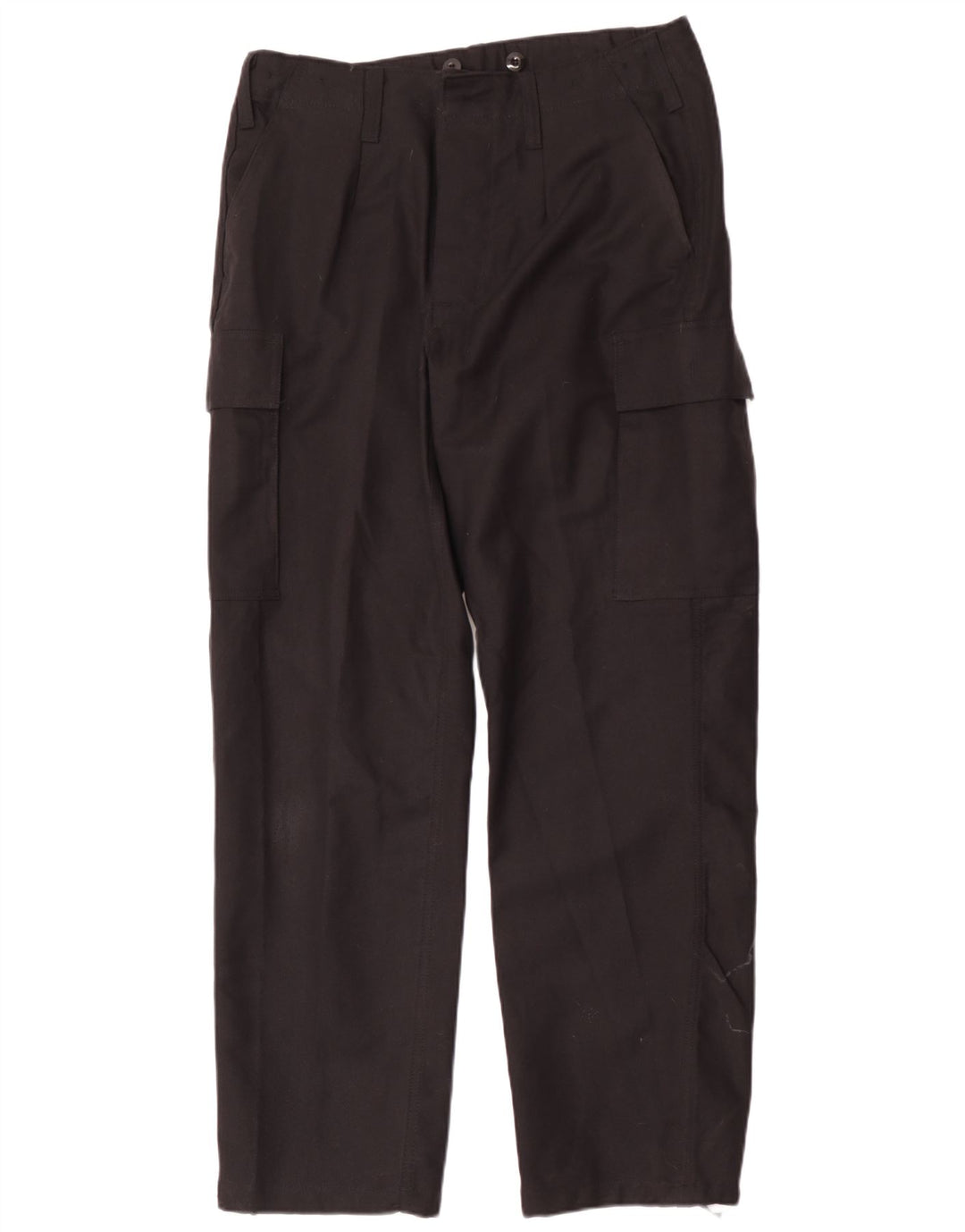 Pantaloni cargo dritti da uomo vintage W34 L32 in cotone nero