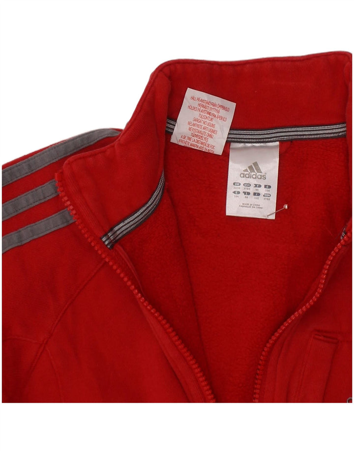 Giacca Top della tuta da ragazzo ADIDAS 3-4 anni in cotone rosso