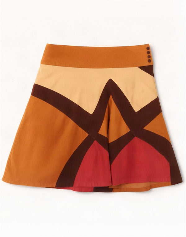 Principles Gonna a trapezio da donna UK 12 Media W30 Cotone color block marrone