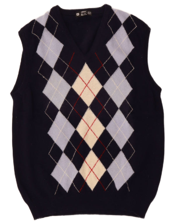 Canotta da uomo ST MICHAEL IT 52/54 Large Blu Navy Argyle/Diamante