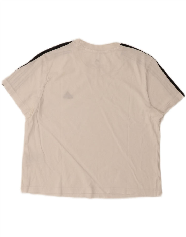 T-shirt grafica da donna Adidas Top UK 14 cotone bianco medio