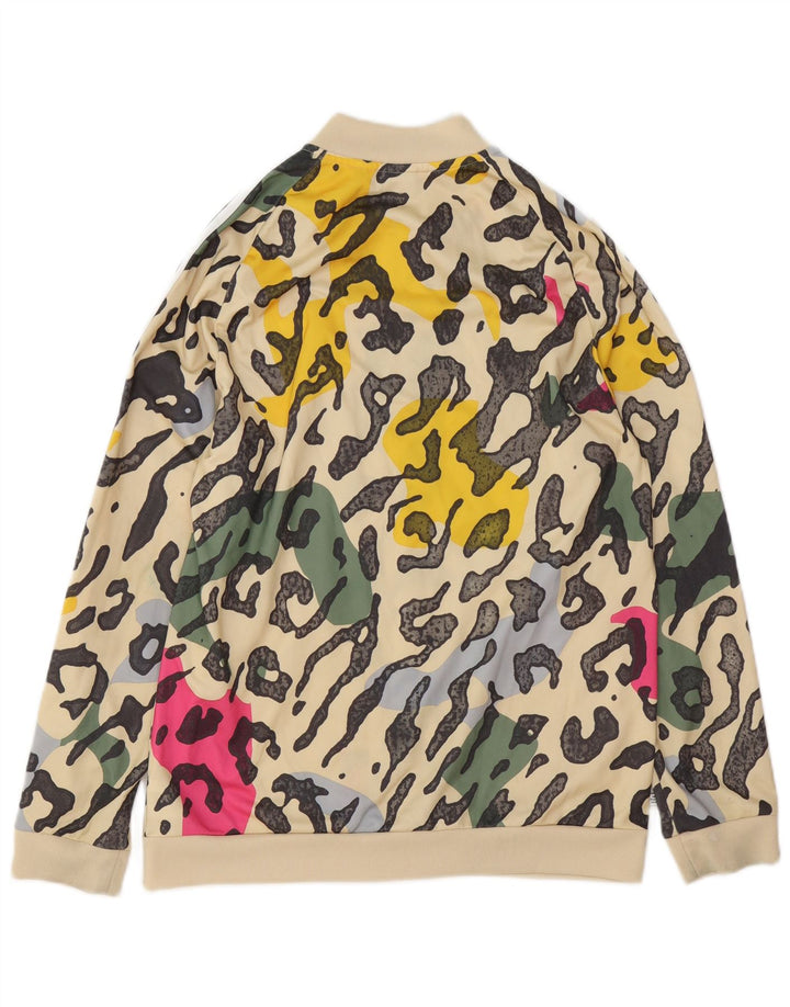 Giacca Top della Tuta da Bambina ADIDAS 15-16 Anni Poliestere con Stampa Animalier Beige