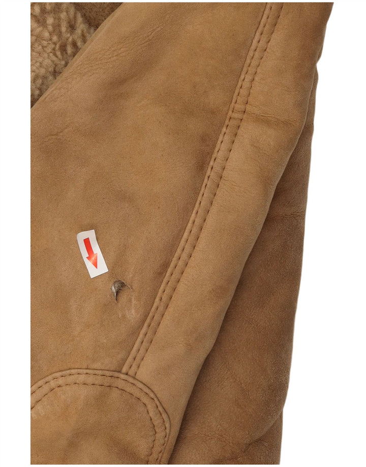 Giubbotto bomber in shearling da uomo vintage EU 50 Shearling beige grande