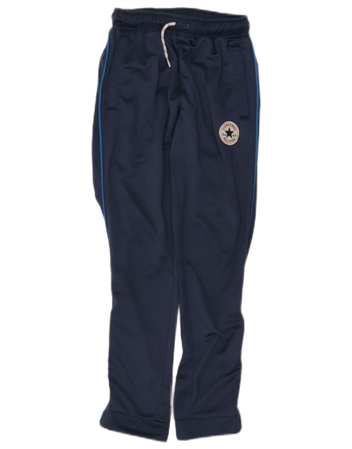 CONVERSE Boys Tracksuit Trousers Joggers 8-9 Years Navy Blue Polyester