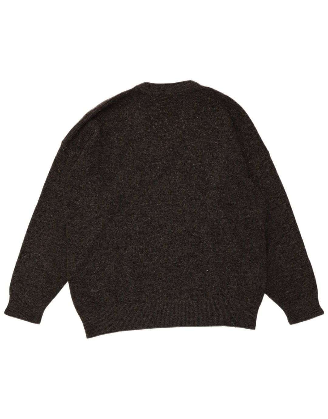 LACOSTE Maglione da uomo con scollo a V taglia 6 XL in lana grigia