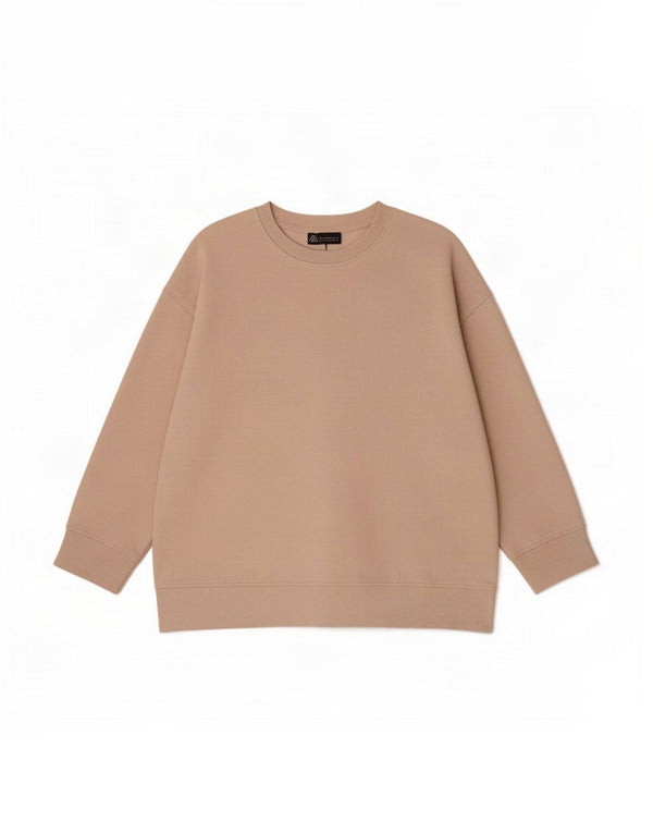 Felpa Zara da donna con maniche a 3/4, taglia UK 14, beige medio