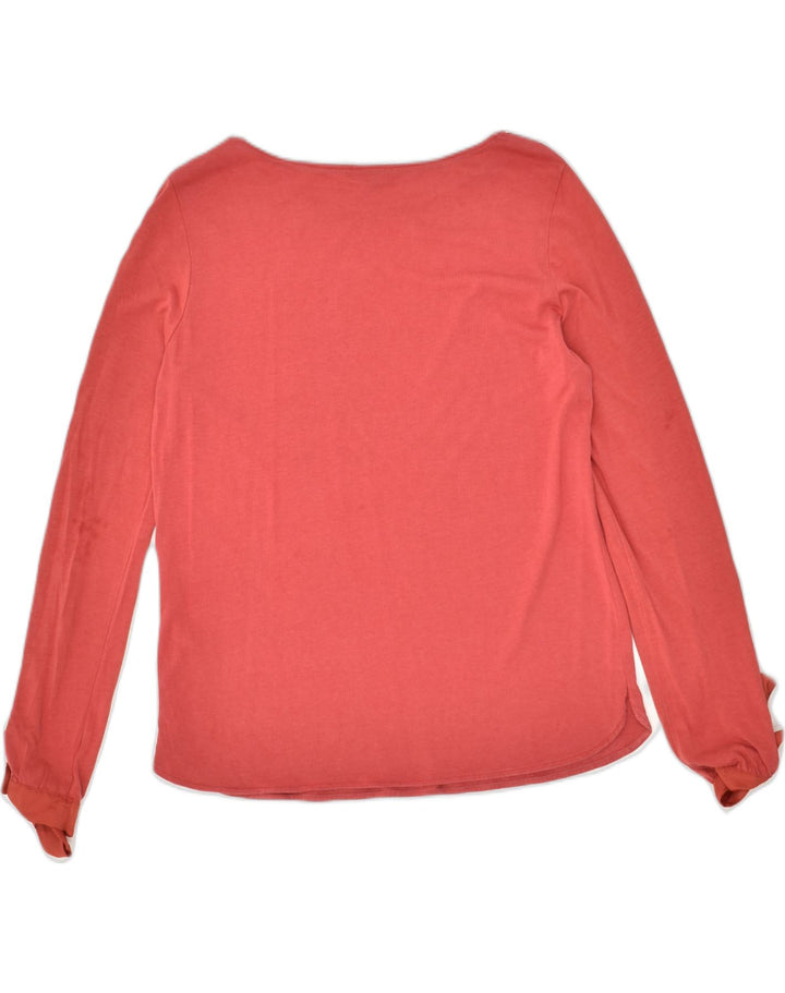 MASSIMO DUTTI Womens Top Long Sleeve UK 10 Small Red Polyester | Vintage Massimo Dutti | Thrift | Second-Hand Massimo Dutti | Used Clothing | Messina Hembry 