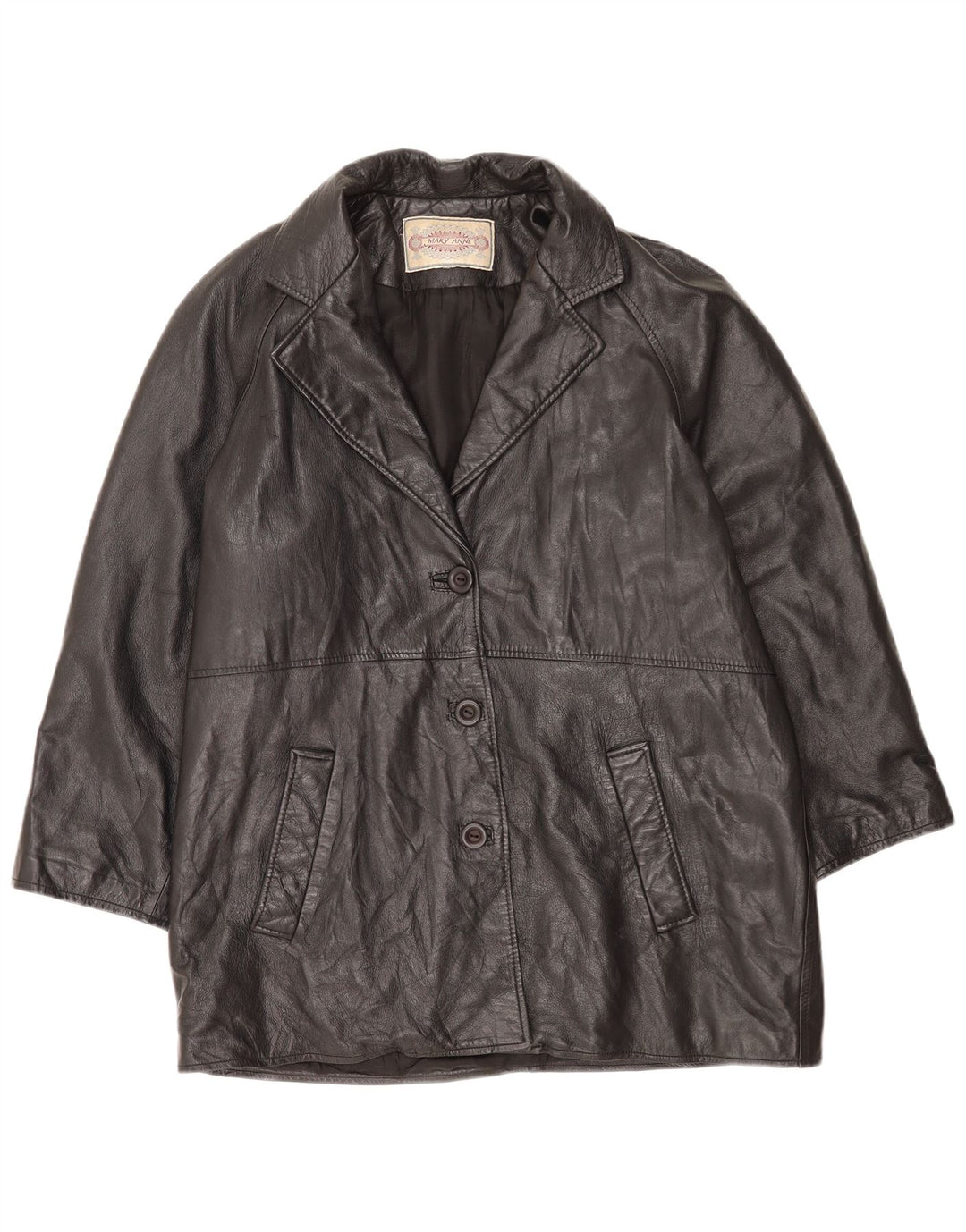 Giacca in pelle da donna Mary Anne UK 18 XL Nera