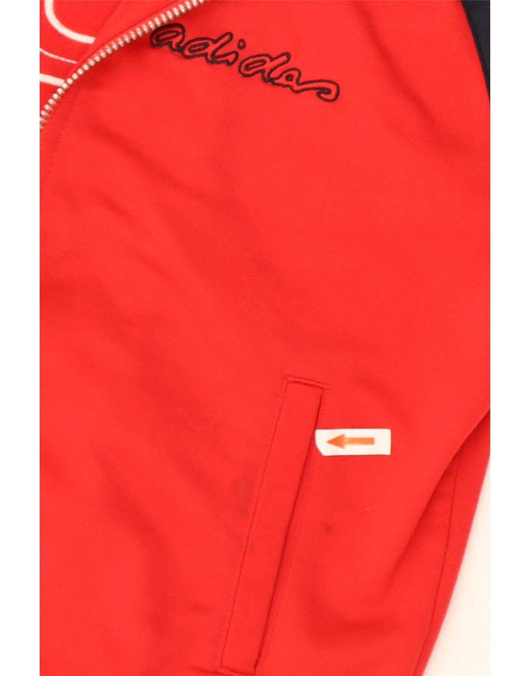 Giacca da ginnastica grafica da ragazzo Adidas 9-10 anni Rosso Colourblock