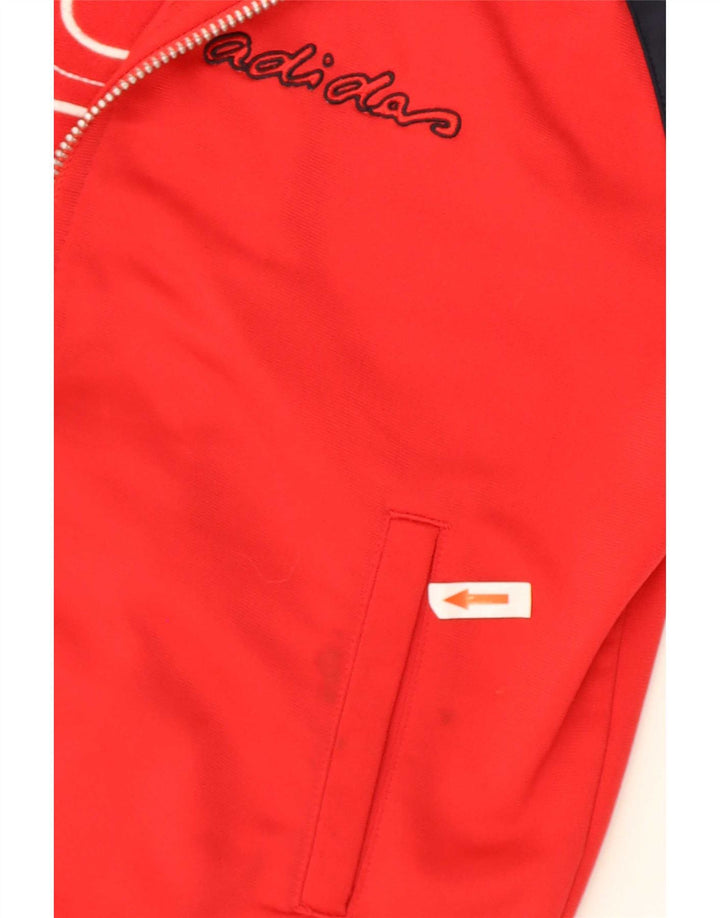 Giacca da ginnastica grafica da ragazzo Adidas 9-10 anni Rosso Colourblock