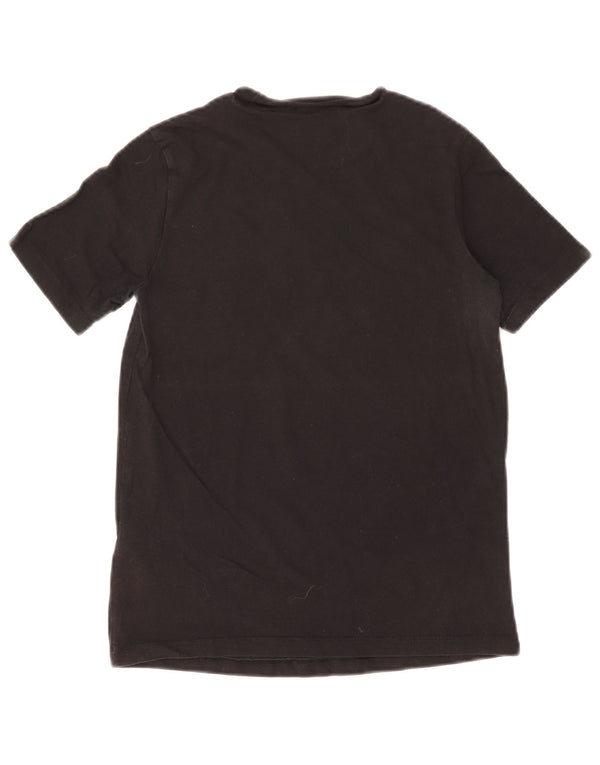 Adidas T-shirt grafica da donna vestibilità ampia Top UK 10 piccola cotone nero