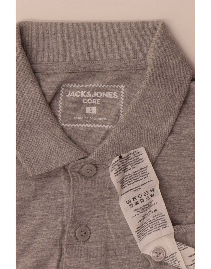 Polo da uomo Jack & Jones piccola in cotone grigio
