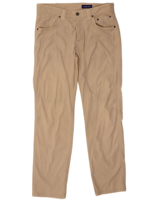 Pantaloni casual dritti da uomo Jeckerson W33 L30 in cotone beige