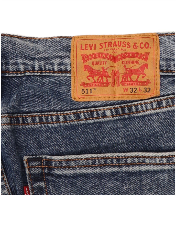 LEVI'S Womens 511 Slim Jeans W32 L28 Blue Cotton