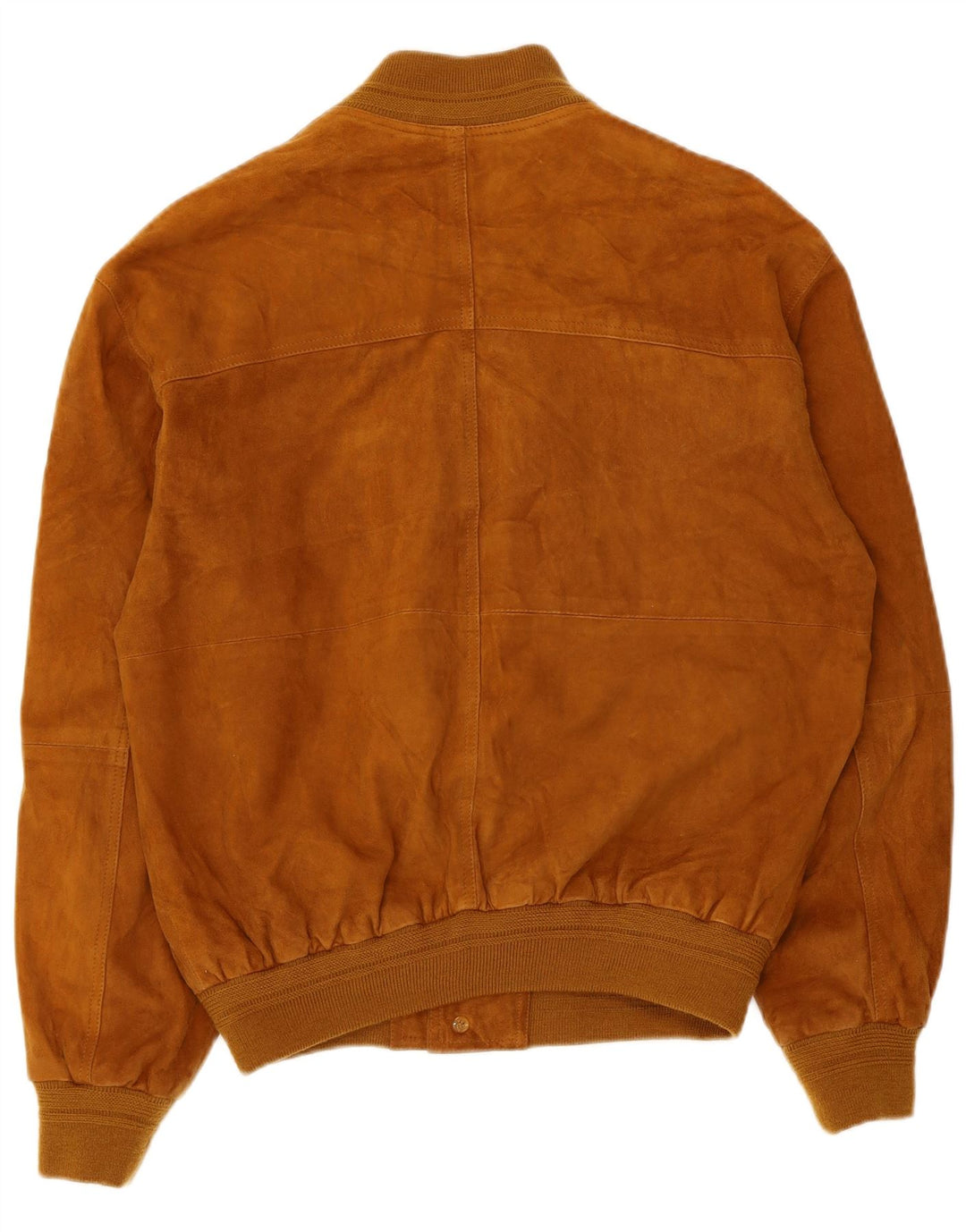 Giubbotto bomber vintage in pelle scamosciata da uomo IT 48 in pelle beige medio