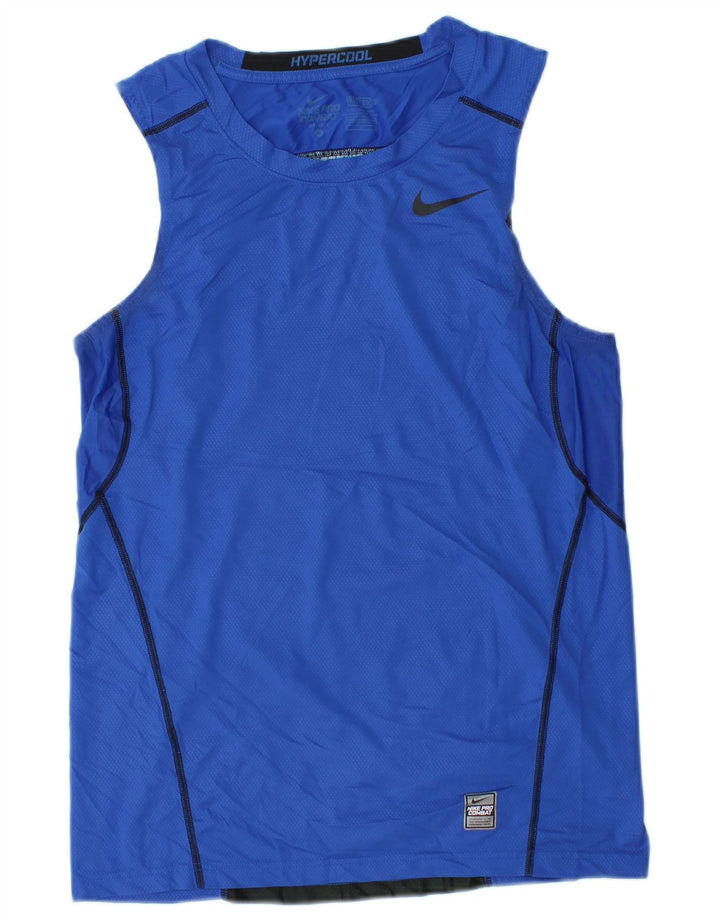 T-shirt grafica da uomo Nike Top in poliestere color block blu medio