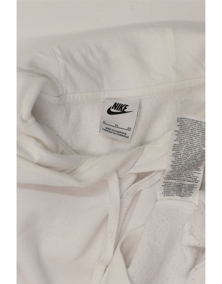 Felpa con cappuccio da uomo NIKE XL in cotone bianco