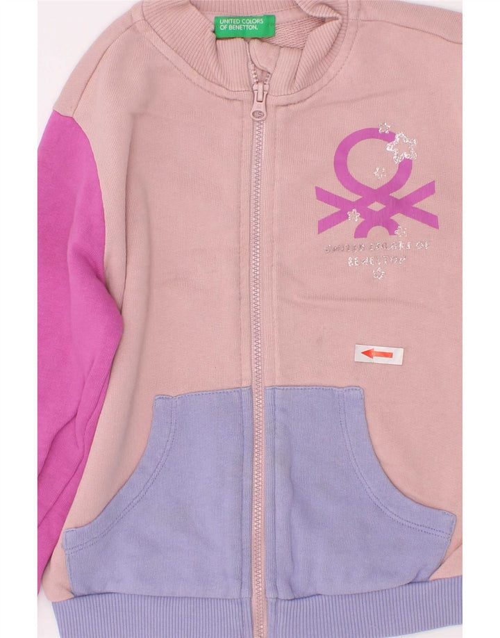 Giacca Top della tuta da bambina Benetton 2-3 anni Colorblock multicolore