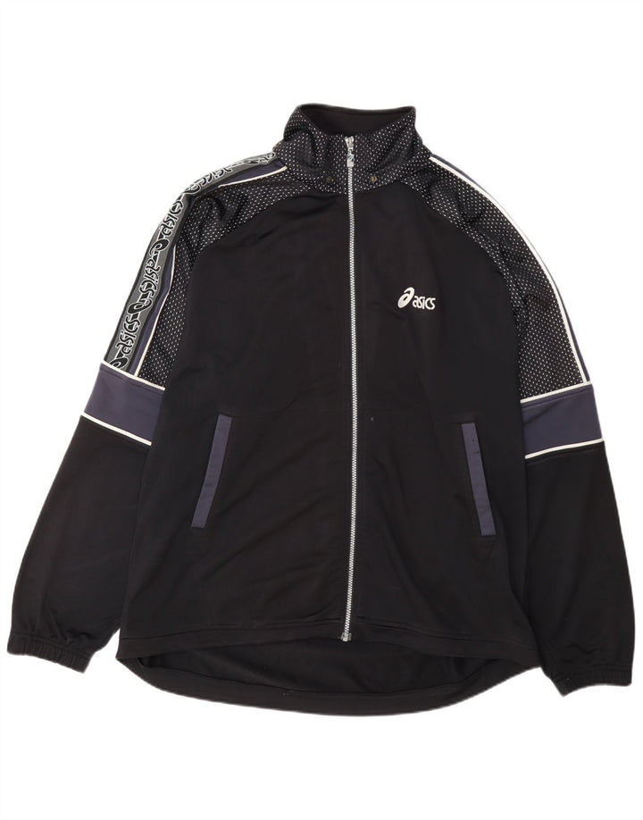 Giacca da ginnastica da uomo con vestibilità regolare Asics XL, color block nero
