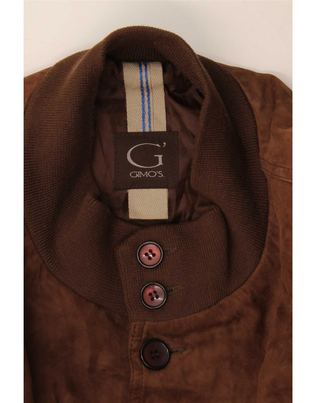 Gimo's Bomber in pelle scamosciata da uomo UK 40 Large Marrone
