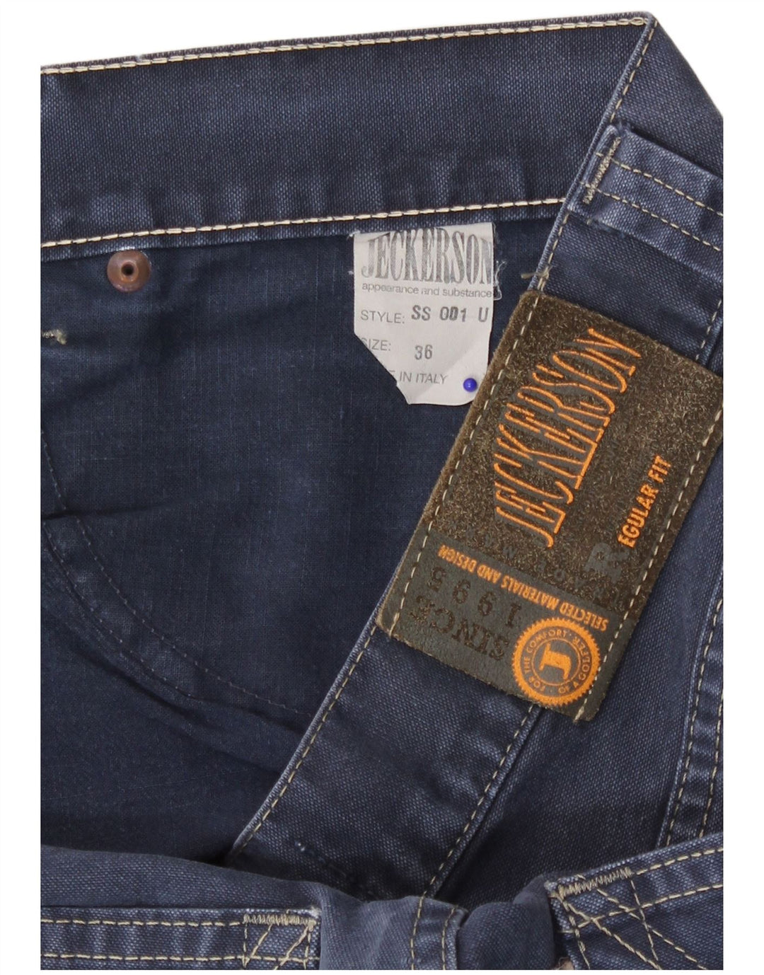 Jeans dritti da uomo Jeckerson W36 L33 cotone blu
