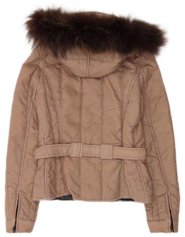 Giacca imbottita con cappuccio da donna Refrigiwear UK 10 Small Beige Poliammide
