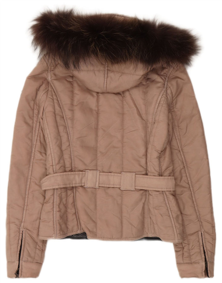 Giacca imbottita con cappuccio da donna Refrigiwear UK 10 Small Beige Poliammide