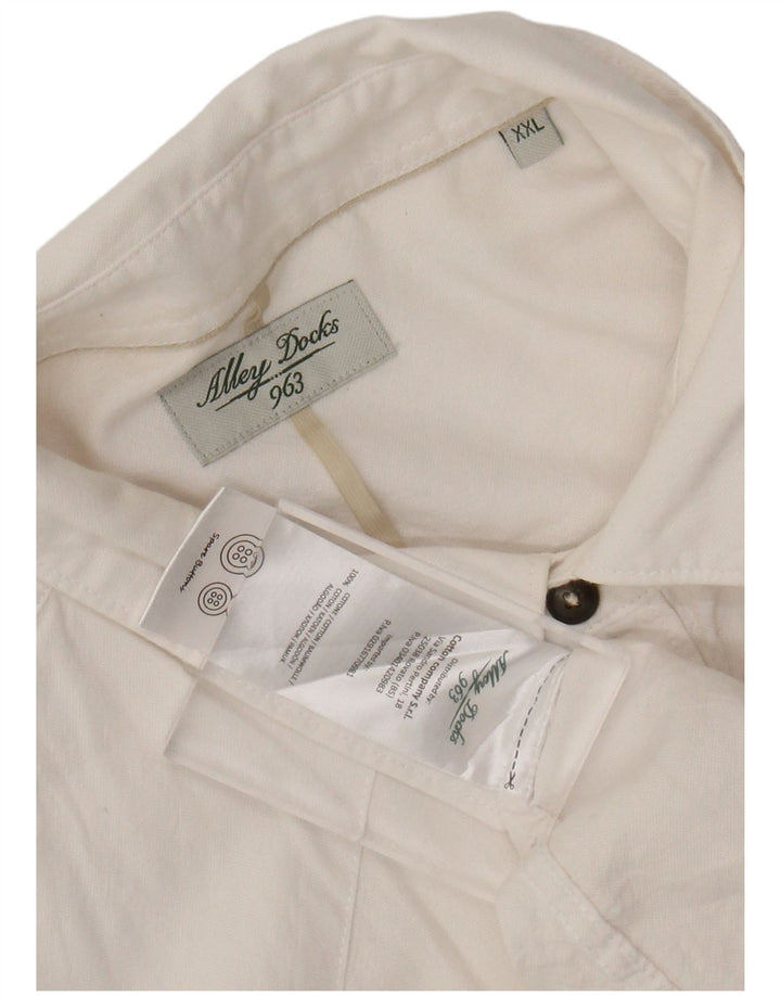 ALLEY DOCKS Camicia da uomo 2XL Cotone bianco