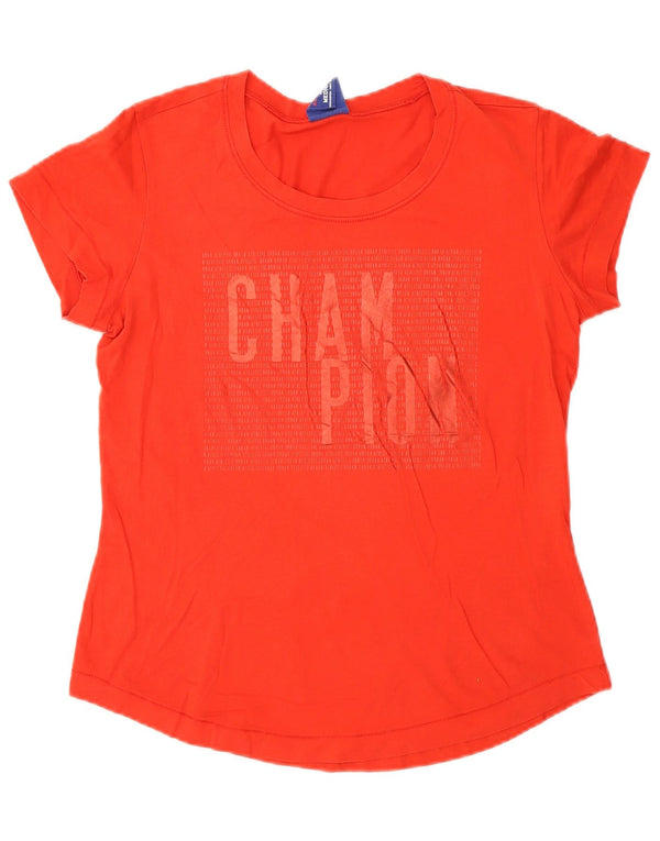 T-shirt grafica da donna Champion Top UK 14 Medium Red