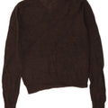 Maglione ZARA da donna corto con scollo a V UK 10 piccolo grigio