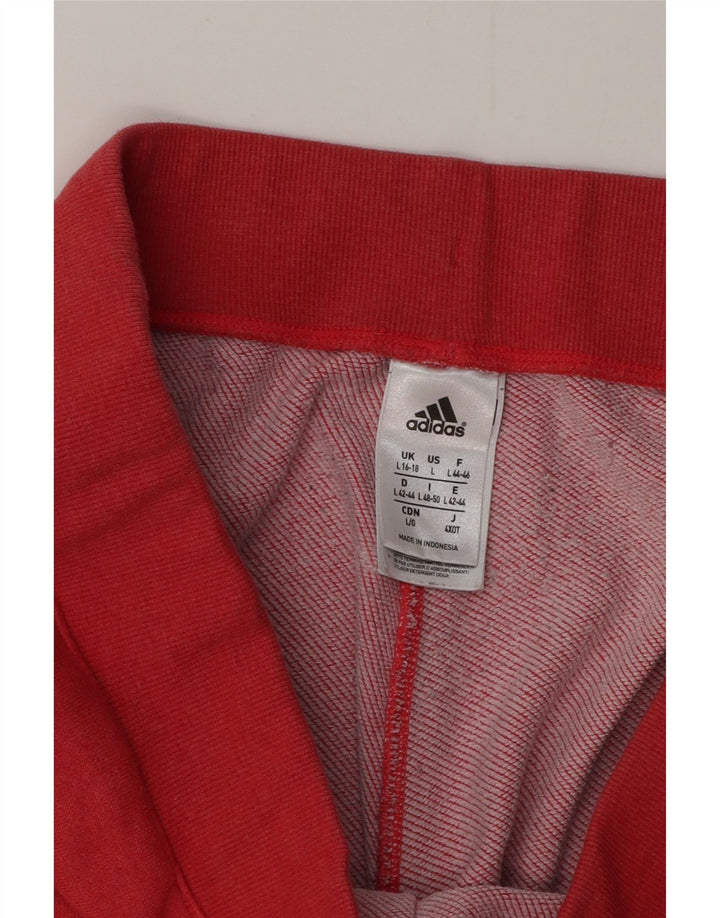Pantaloni da tuta da donna ADIDAS Climalite Joggers UK 16/18 Large Rosso