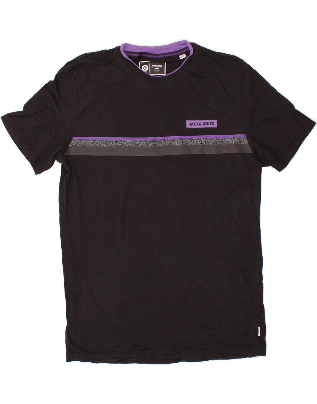 JACK & JONES Mens Core T-Shirt Top XL Black Cotton Vintage Jack & Jones and Second-Hand Jack & Jones from Messina Hembry 