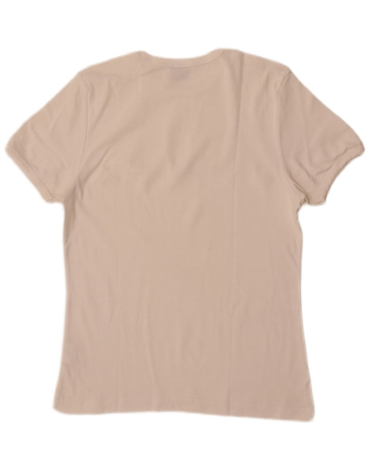 Maglietta da donna Lee Top UK 14 grande cotone bianco