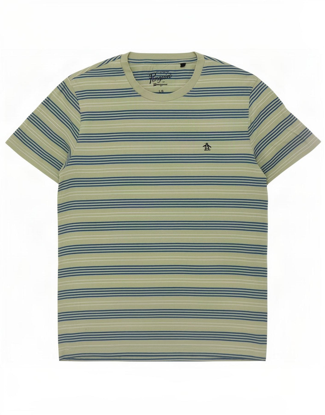 Penguin T-shirt da uomo Top grande a righe verdi