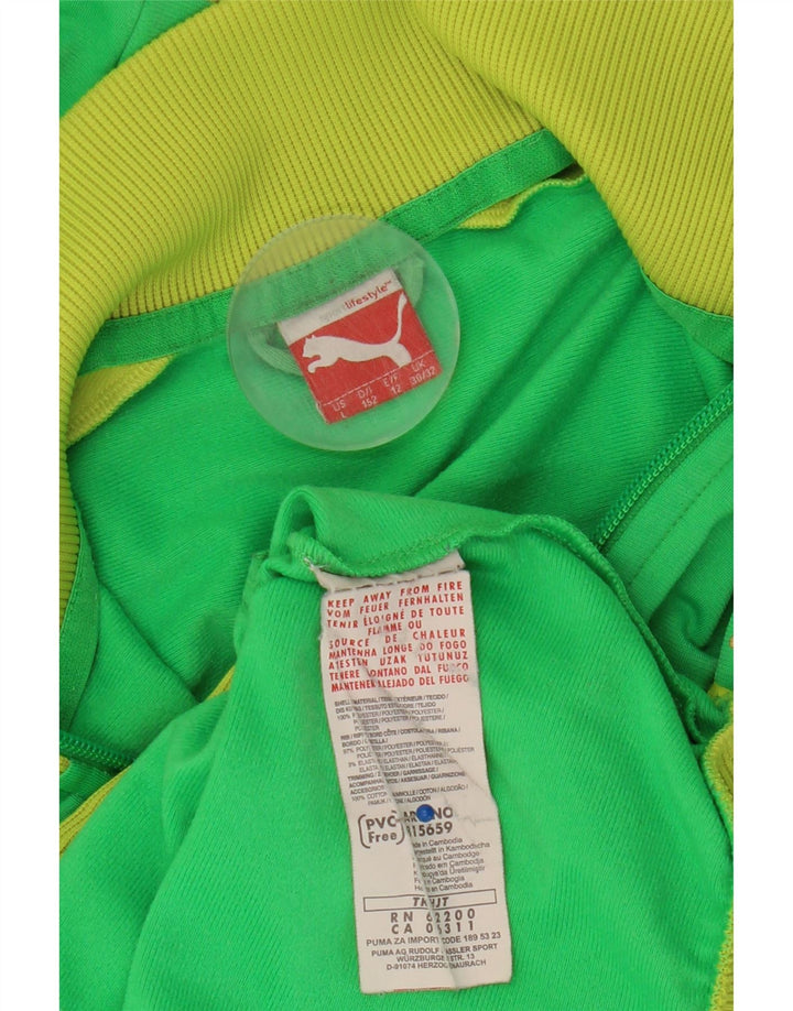Giacca da tuta da ragazzo Puma 11-12 anni Poliestere color block verde