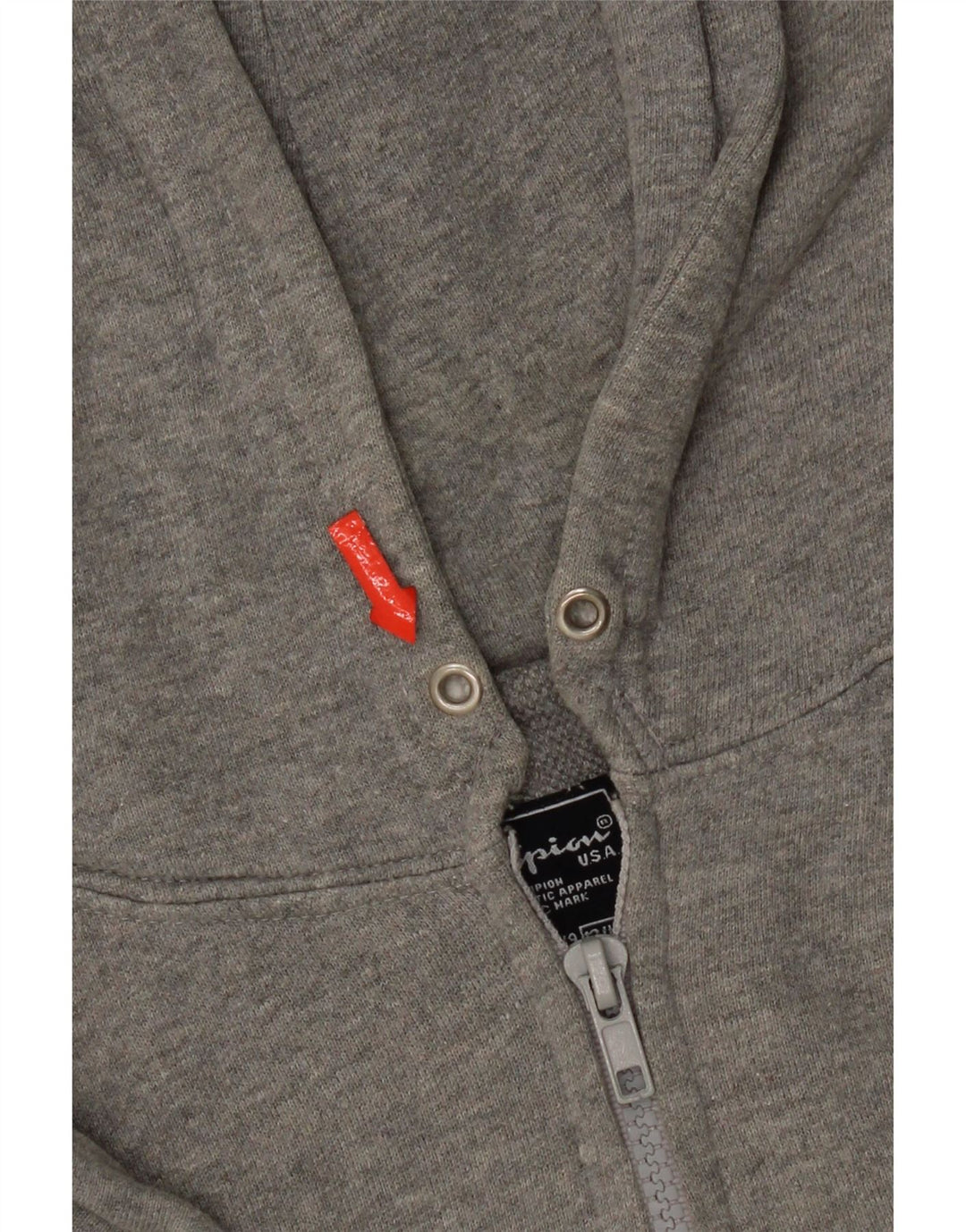 Maglione con cappuccio e zip grafica Champion da ragazzo 13-14 anni Grigio