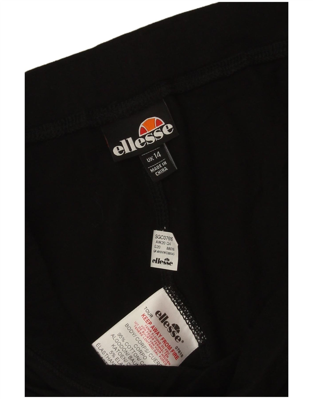 Pantaloncini sportivi grafici da donna Ellesse UK 14 cotone nero medio