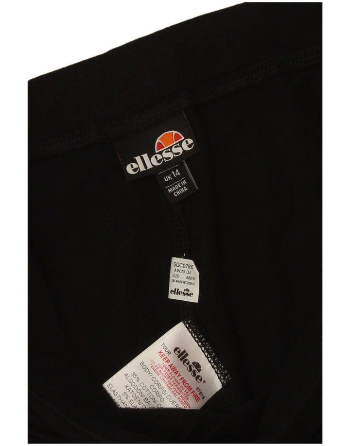 Pantaloncini sportivi grafici da donna Ellesse UK 14 cotone nero medio