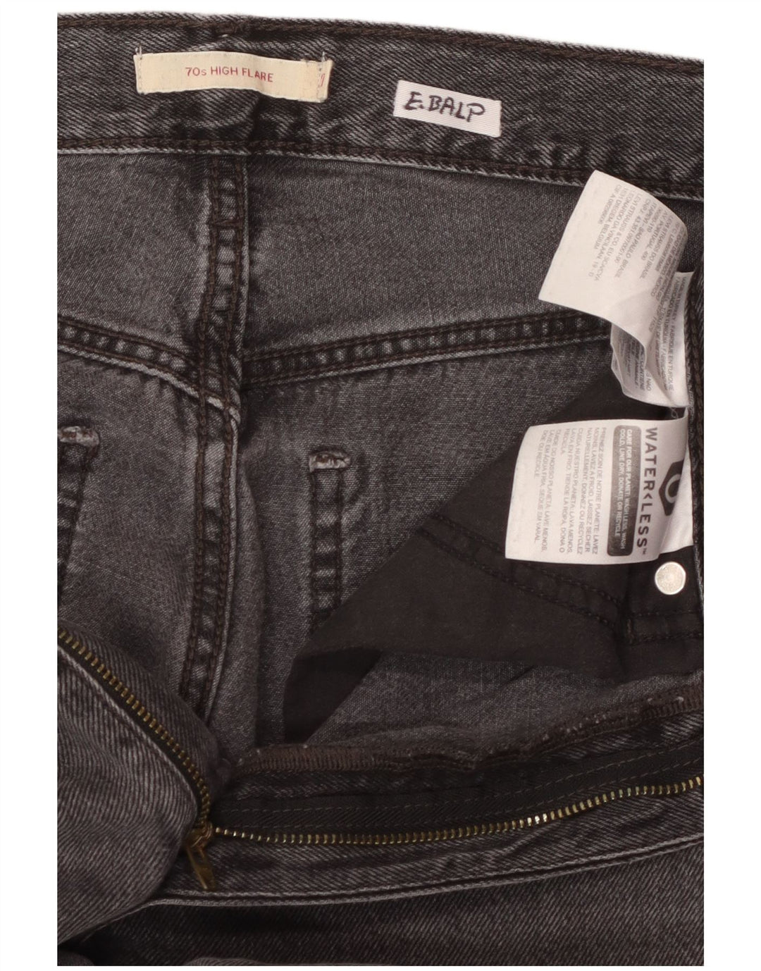 Jeans svasati a vita alta da donna Levi's W27 L32 Grigi