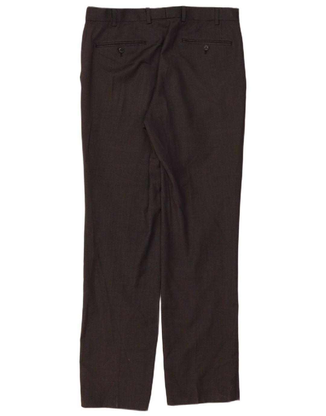 Pantaloni da abito dritti da uomo Marks & Spencer W32 L33 in lana grigia