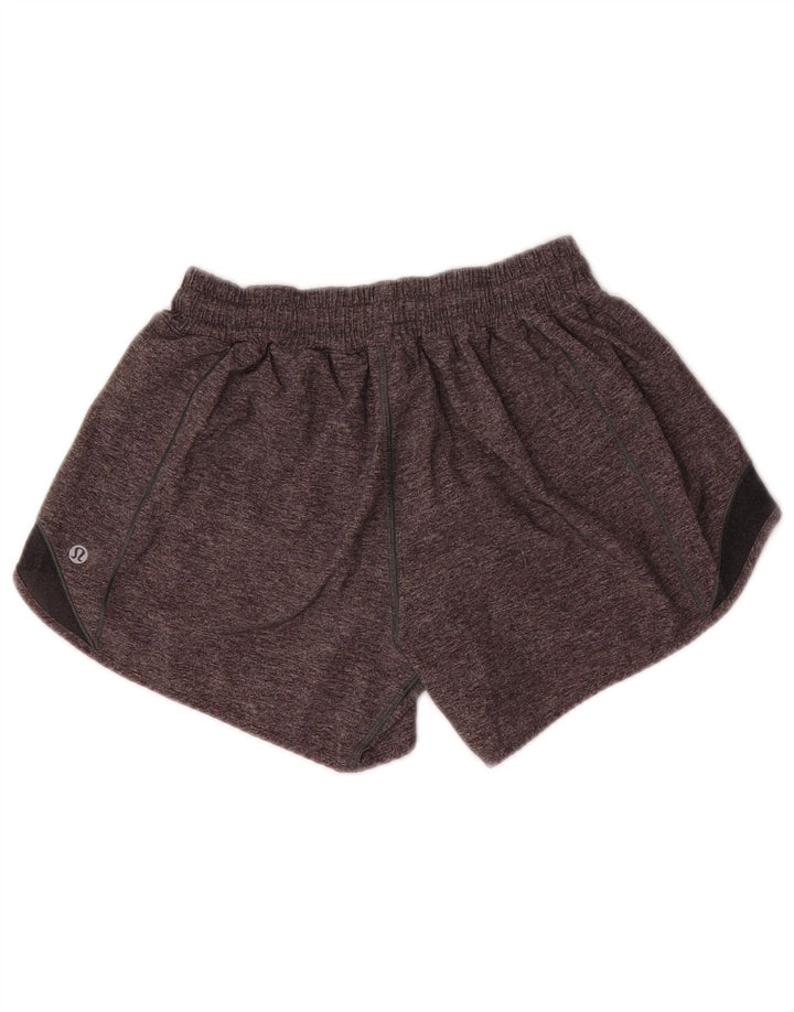 Pantaloncini sportivi da donna LULULEMON US 6 Poliestere color block grigio medio