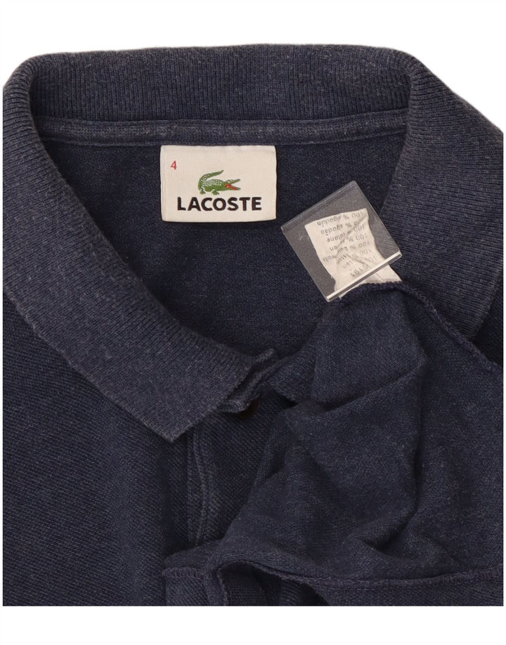 Polo da uomo Lacoste taglia 4 media in cotone blu navy