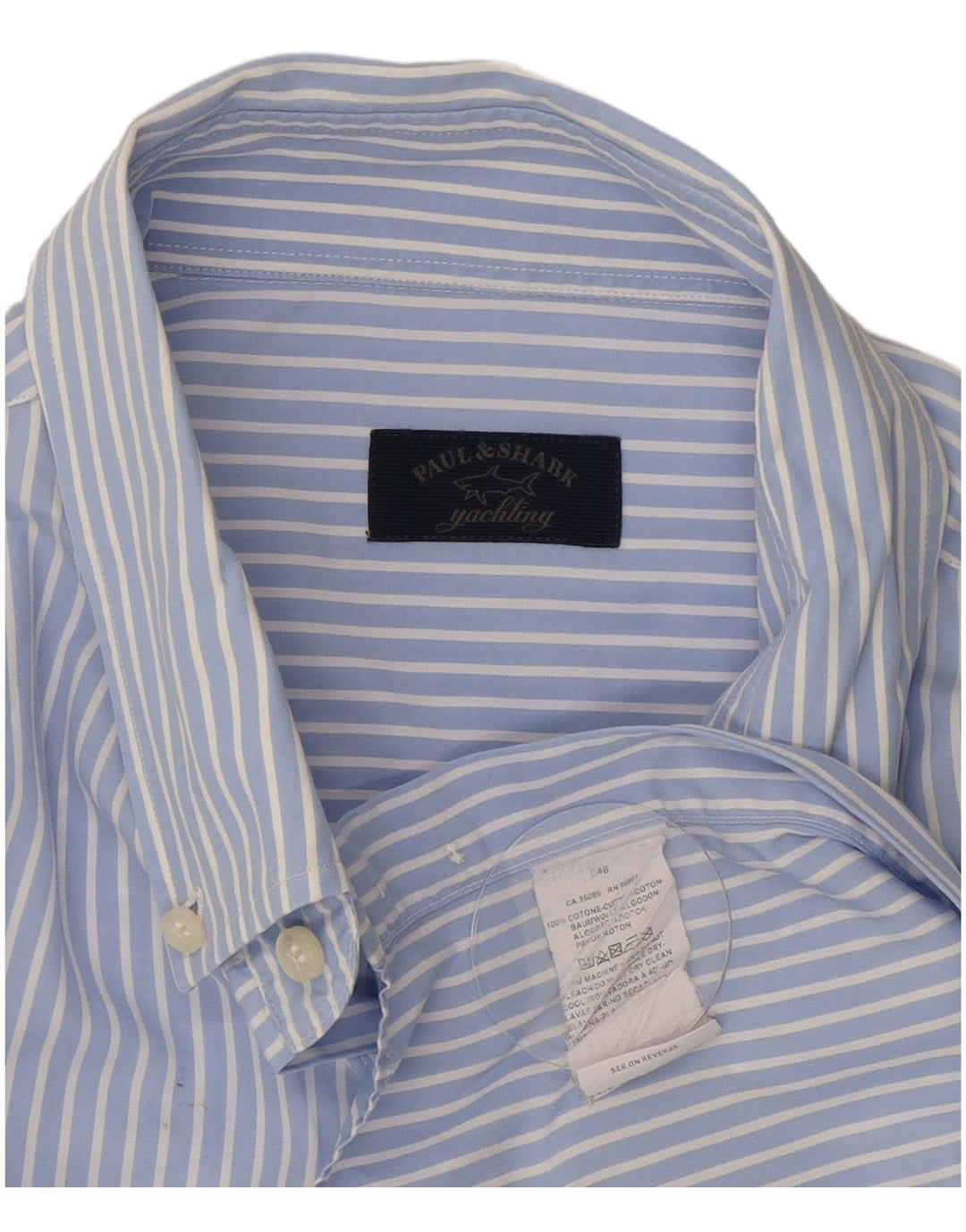 Camicia da uomo Paul & Shark 2XL Cotone a righe blu